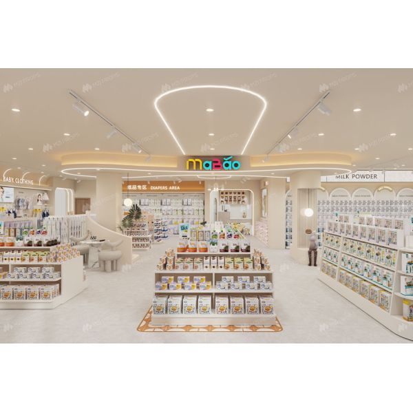 BBC013 Branding Shop Showcase Space-Saving Shop Cabinet Baby Shop Display for Store Design