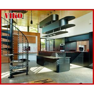 Spiral StaircaseVH37S Tread Stainless Steel Aluminum Stair Curved Glass Handrail