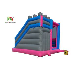 Pink Spongebob House Inflatable Jumping Castle With Square Pants And Side