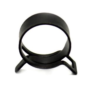 25mm Diameter Black Plated Single Ear Stepless Hose Clamps