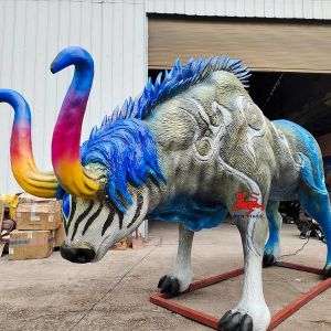 Infrared Sensor Theme Park Animatronics Mythical Chinese Creatures - Fei