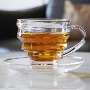 Best selling 6oz Crystal Clear Transparent Coffee Mug Tea Glass
