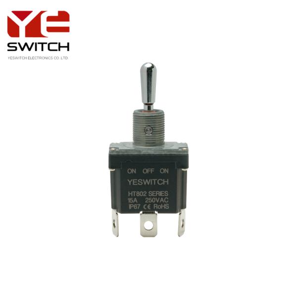 High Current Metal Toggle Switch PC Terminal With Metal Handle For Aerial Vehicle