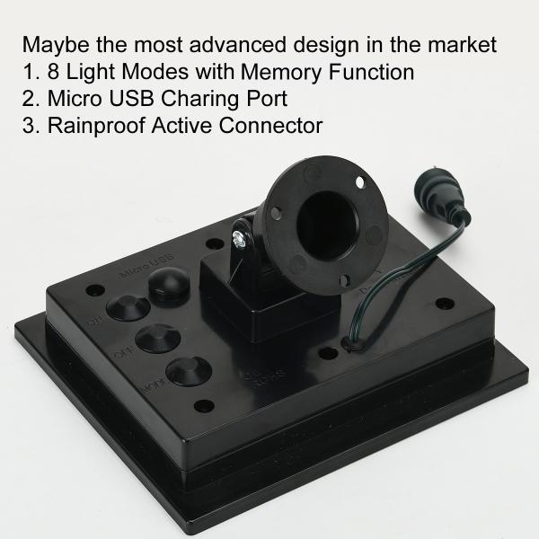 40M Length 300MA LED Multi Color Solar Powered Outside Christmas Lights