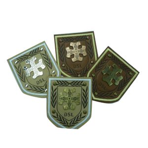 Personalized Embossed Leather Patches With Metal For Garment / Suitcase