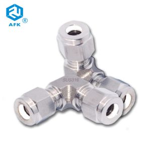 SS316 Double Ferrule Threaded Pipe Fitting Elbow 3000Psi