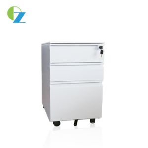 H620mm Steel 3 Drawer Mobile File Cabinet Adjustable Hanging Divider Bar In