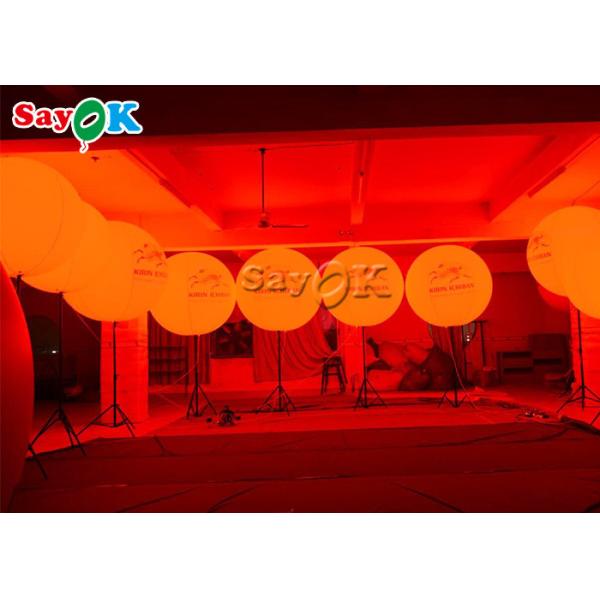 Logo Printing Inflatable Stand Lighted Balloon With Stainless Steel 190T Nylon