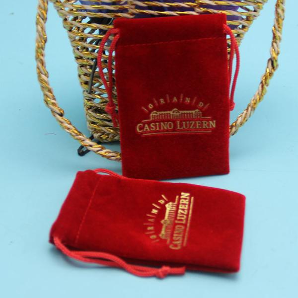 Buy Promotion Handmade Beautiful Mini Felt Drawstring Packaging Velvet Pen Bag at wholesale prices