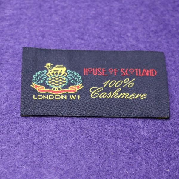 Customized Woven Apparel Labels Straight Cut Satin Damask , Testex