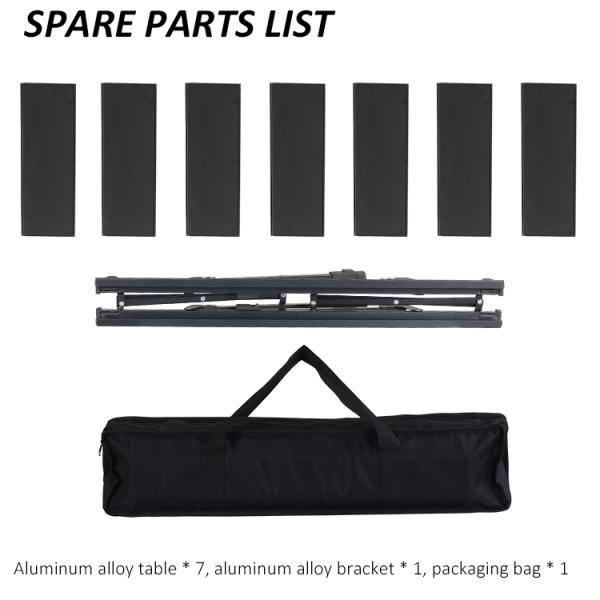 Adjustable Lightweight Camping Table for Hiking Garden BBQ Beach Picnic Kitchen