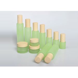 Frosted Lotion Pump 500ml Cosmetic Glass Jar Label Printing