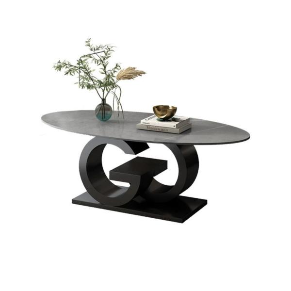 Minimalist Italian Creative Oval Marble Top Coffee Table Customized Size
