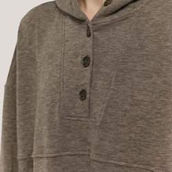 Oversize Women Hoodies Solid Color Relaxed Hoodie Custom Logo Fashionable Ladies