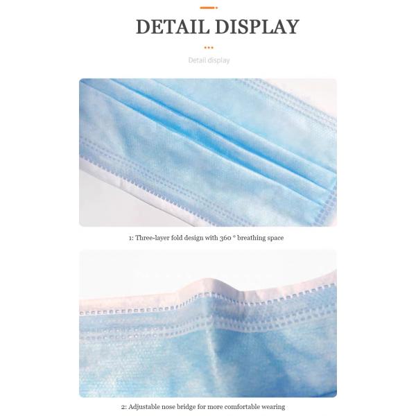 ANTI POLLUTION FACE MASK 3 PLY DISPOSABLE SURGICAL MASK 3PLY FACE MASK