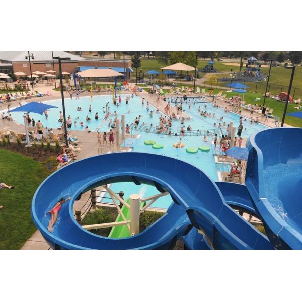 Outdoor Swimming Water Park Slide Fiberglass Kids Games Equipment Fiberglass Slides Set