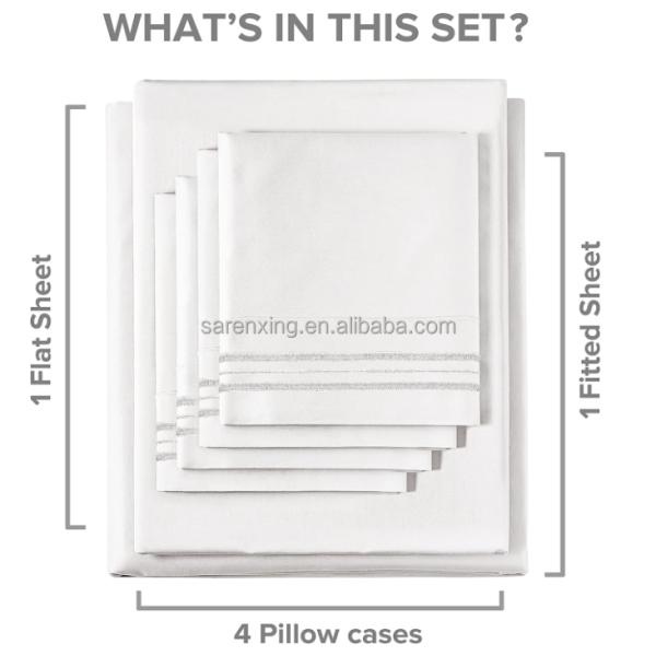 5-star Hotel Bedding Set with National Standards Color Fastness and 300tc Thread Count