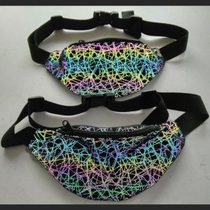 Holographic Hi Vis Reflective Backpack Cycling Light Recycled Polyester Cotton