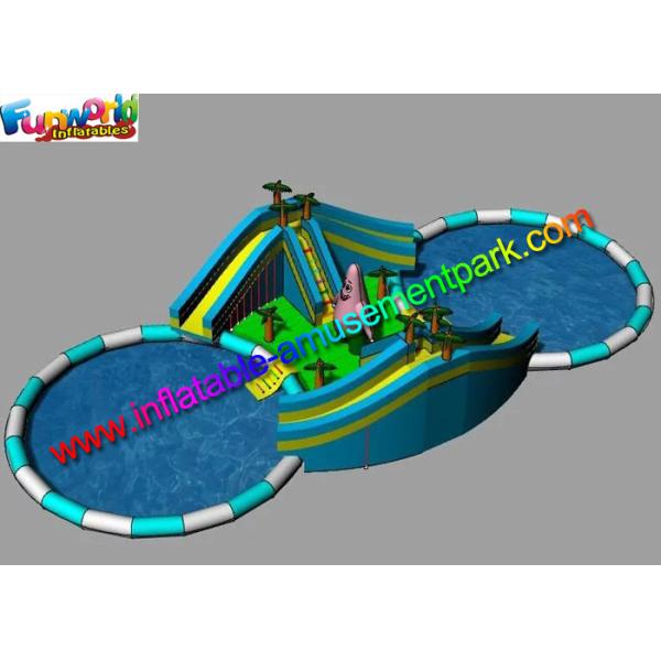 Buy Adults Giant Inflatable Water Parks Funny Customized With Pool Slide at wholesale prices