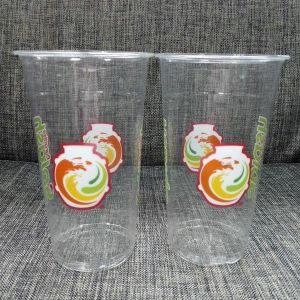 32oz Plastic Disposable Drinking Cup Food Grade Pet Takeaway Cold Drinking With