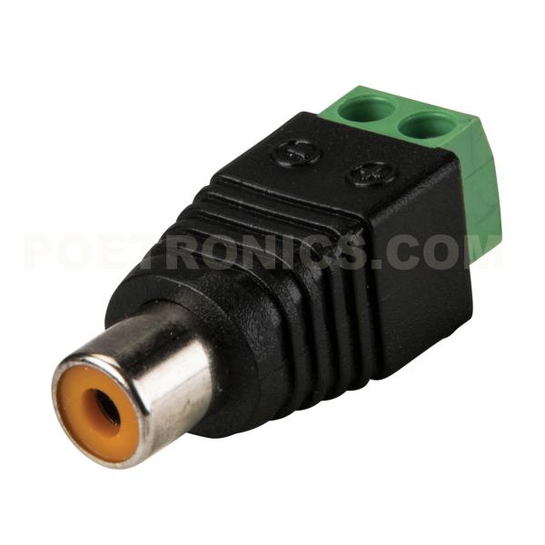 Buy RCA-FC  RCA(Phono) Female Socket to Screw Terminals Connector for AV Cable at wholesale prices