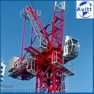 Internally Climbed Luffing Tower Crane D4522 6T or 8T Load Capacity 45m Jib