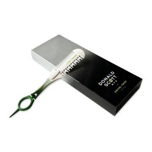 Custom white hairdressers special rotating shaving comb to thin hair and repair