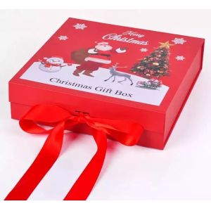 Cardboard Christmas Eve Sweet Box Gravure Printing Custom Logo