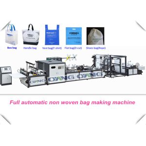 loop handle non woven bag making machine sealing pp for t shirt bag / d cut bag