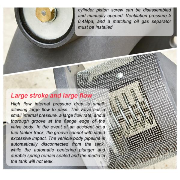 Customized Color 4 Inch Fuel Tank Truck Emergency Shut-off Mechanical Bottom Valve Normal Temperature and Media