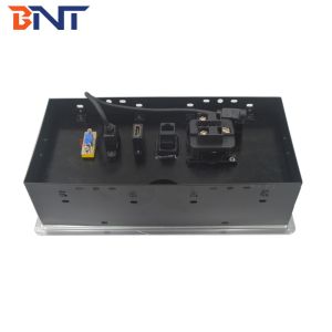 BNT tabletop brushed outlet socket aluminium flip up power socket for office