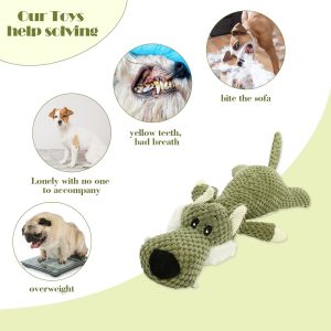 Dog Toy Velvet Soft and Squeaky Chew Toy for Pet Dogs Interactive Molar Toy