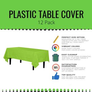 Plain Dyed SGS Disposable Plastic Table Cover PEVA