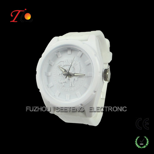 Buy New arrivial fashional custom logo silicone plastic watch with all normal color available at wholesale prices