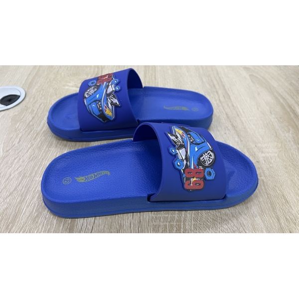 EVA Sole Kids Pool Slides Sandals Mattel Character Anti Slip With Nature Rubber Upper