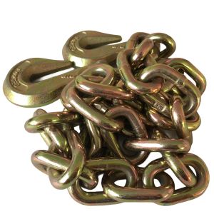 2t Working Load Limit Zinc Plated G70 Binder Chain With 2 Clevis Grab Hook