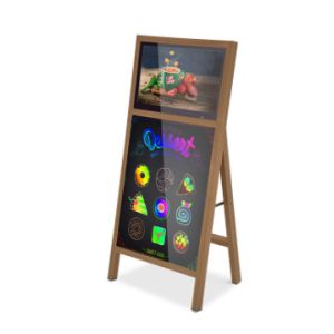 floor standing 21.5 Inch Indoor Digital Lcd Signage With Led Writing Board