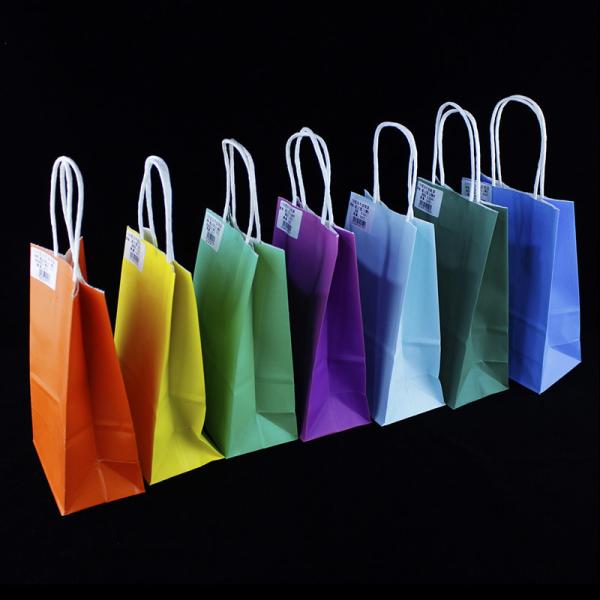 Recyclable Foil Lined Paper Bags With Handle Kraft Food Take Away Packing