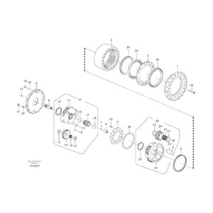 VOE14505744 14505744 Gear Travel Gearbox For Vo-lvo Excavator EC210C