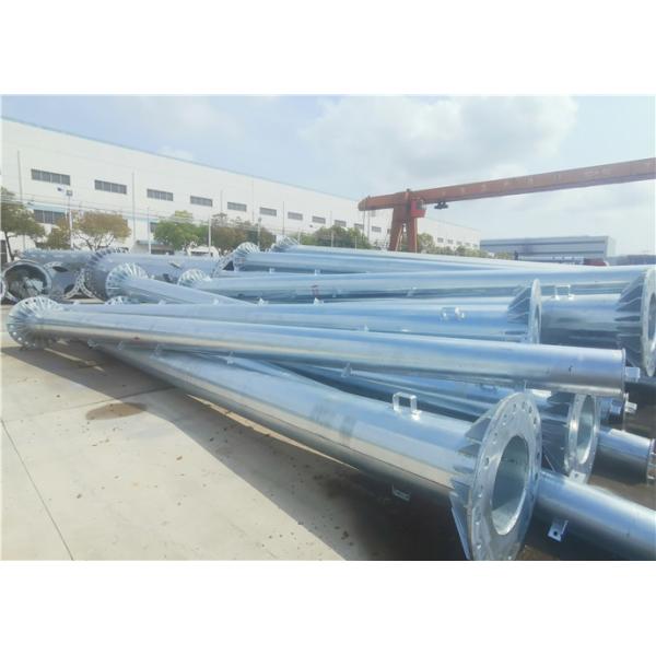 10M Galvanized Steel Pole 110kv Voltage Painting Surface Coating 6.0mm THK