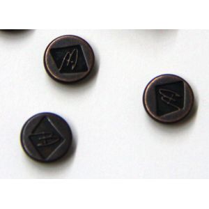 Oil Painting Zamak Custom Clothing Buttons Zinc Alloy , Flat / 3D