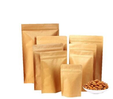 Customized Printing Aluminum Foil Kraft paper valve packaging zipper side gusset coffee bag