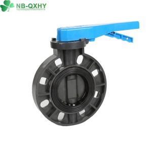 Blue and Red Plastic Handle PVC Butterfly Valve for Irrigation Field Manual