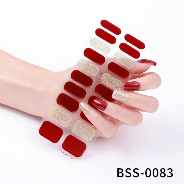 Wholesale Valentine Semi Cured Wraps Long Lasting Gel Nail Stickers New Arrival Styles Nail Gel Wraps