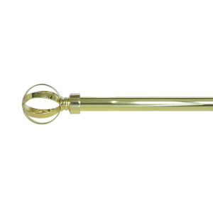 28mm Diameter Cage Ball Finial Pipe Curtain Rods Single Bracket