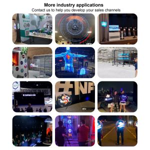 80cm 3D Hologram Projector Fan Wifi Advertising Display Logo Light APP or PC or