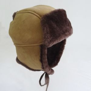 China High quality double face shearling sheepskin boys winter hat on sale