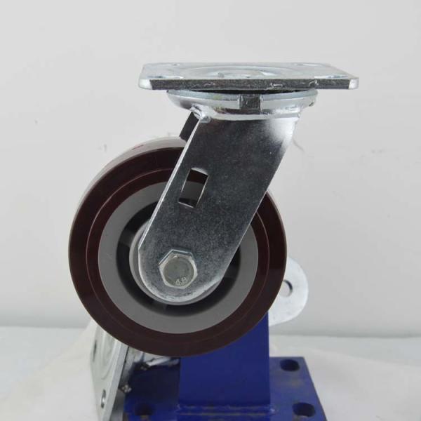 5 Inch Heavy Duty Polyurethane Casters Swivel Plate Soft Industrial Trolley