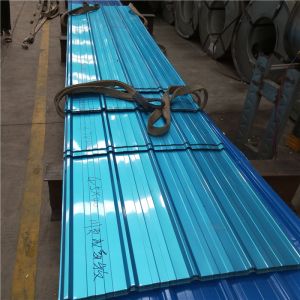 RAL5015 color roofing sheets with 0.476mm thickness for prefabricated building