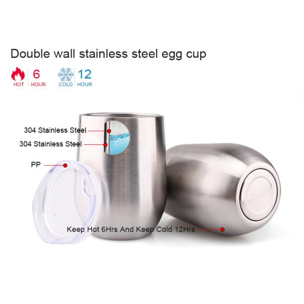 Promotion Cheap Price Dishwasher safety Double Walled Stainless Steel Cup Vacuum Insulated Wine Glasses Mug with Lid